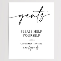 Guest Please Help Yourself Printed Wedding Signs