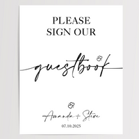 Please Sign Our Guestbook Printed Wedding Signs