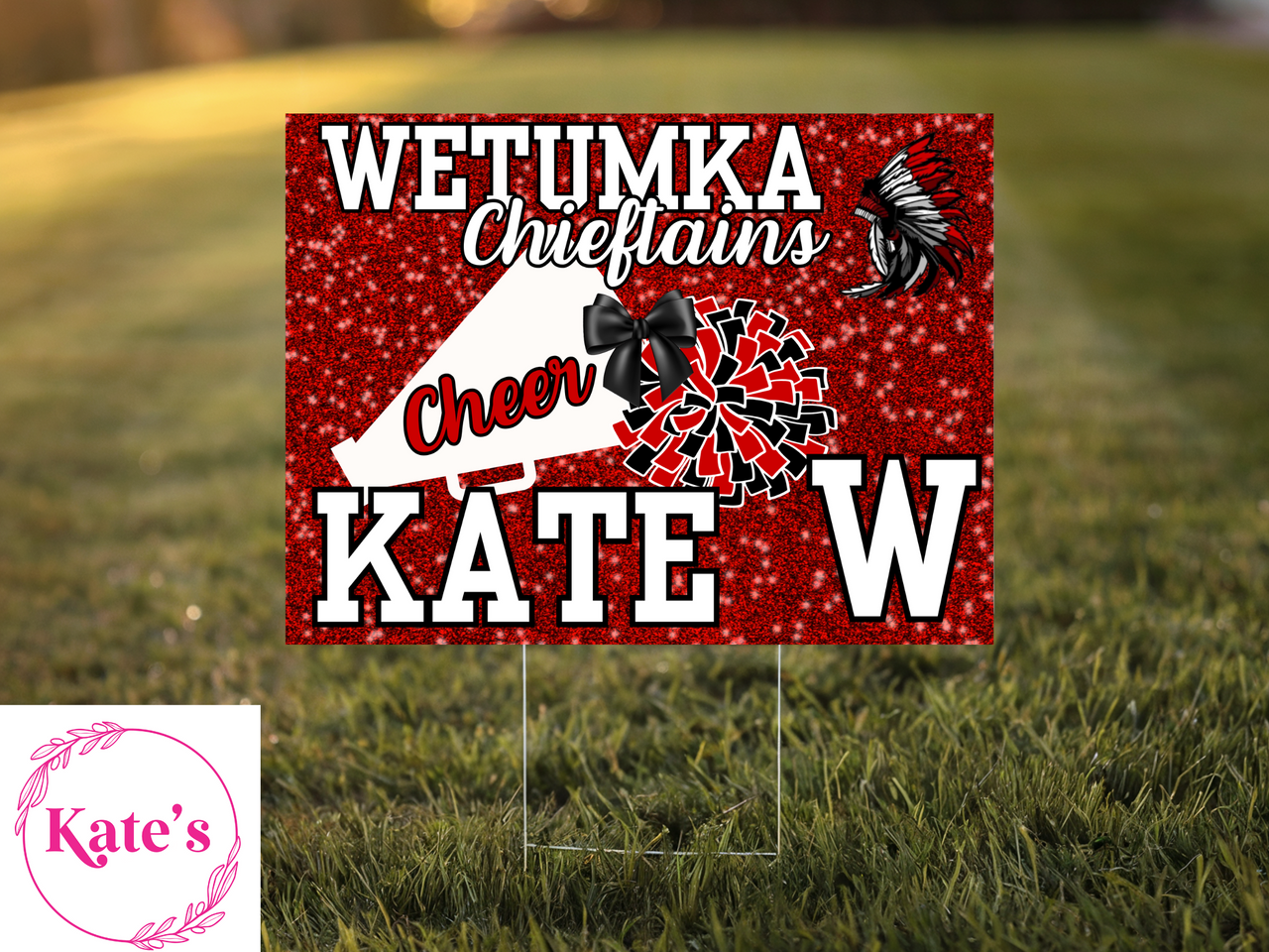 Wetumka Chieftains Cheer Yard Sign
