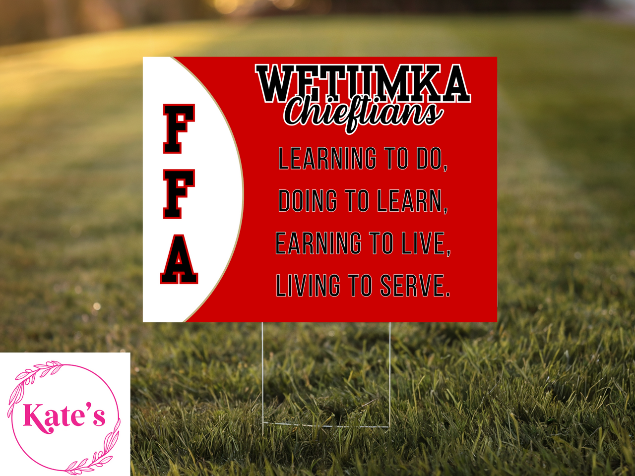 Wetumka Chieftains FFA Yard Sign
