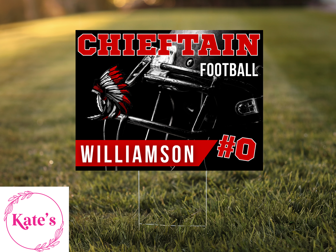 Wetumka Chieftains Football Yard Sign