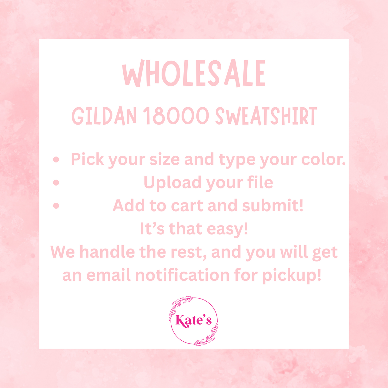 Upload Your Own Design - Gildan 18000 Wholesale