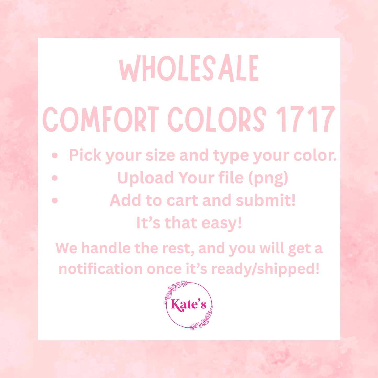 Upload Your Own Design - Comfort Colors 1717 Wholesale