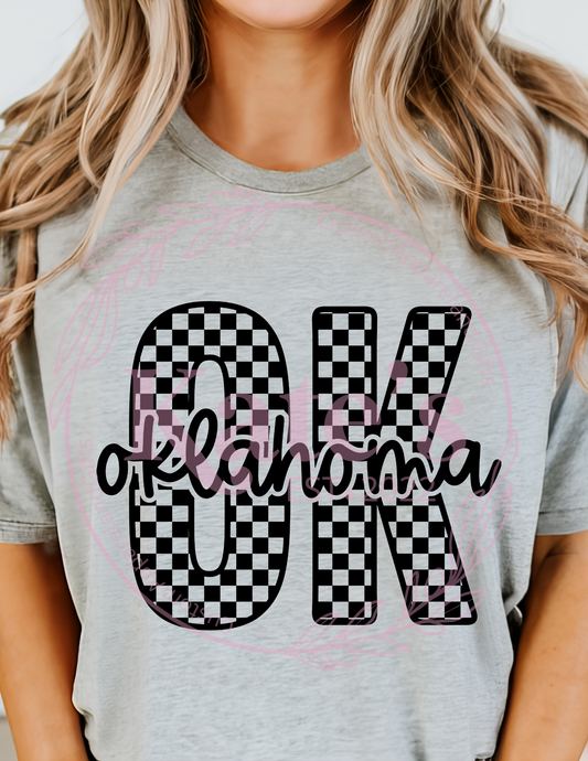 Oklahoma Checkered T-Shirt