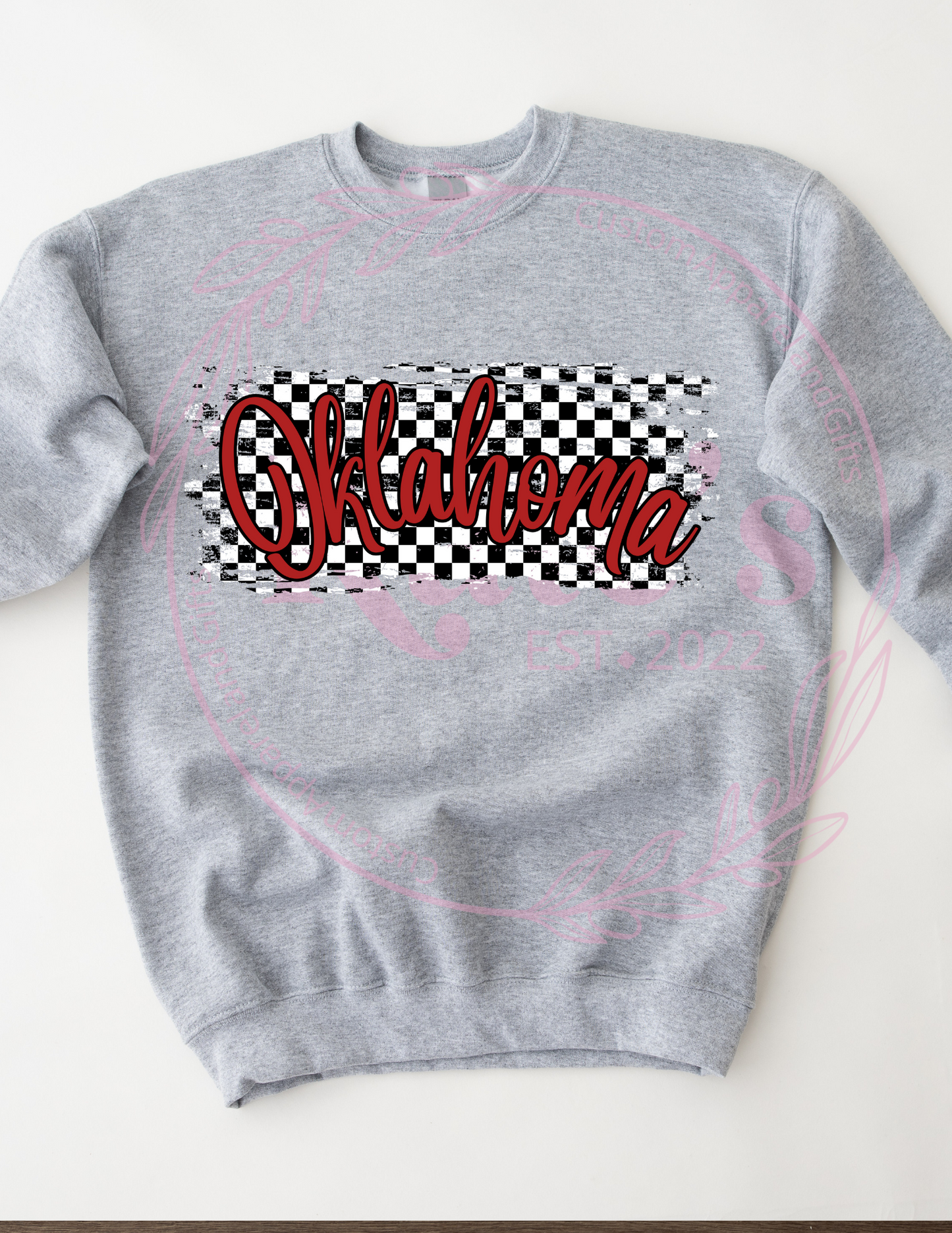 Red Oklahoma Checkered T-Shirt