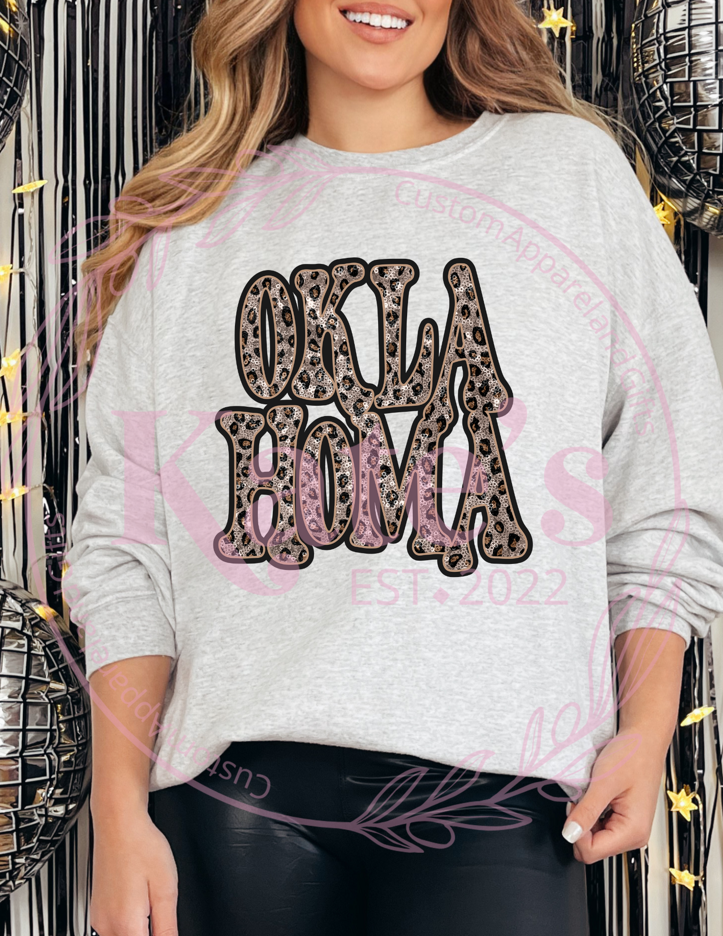 Sequin Cheetah Oklahoma Shirt