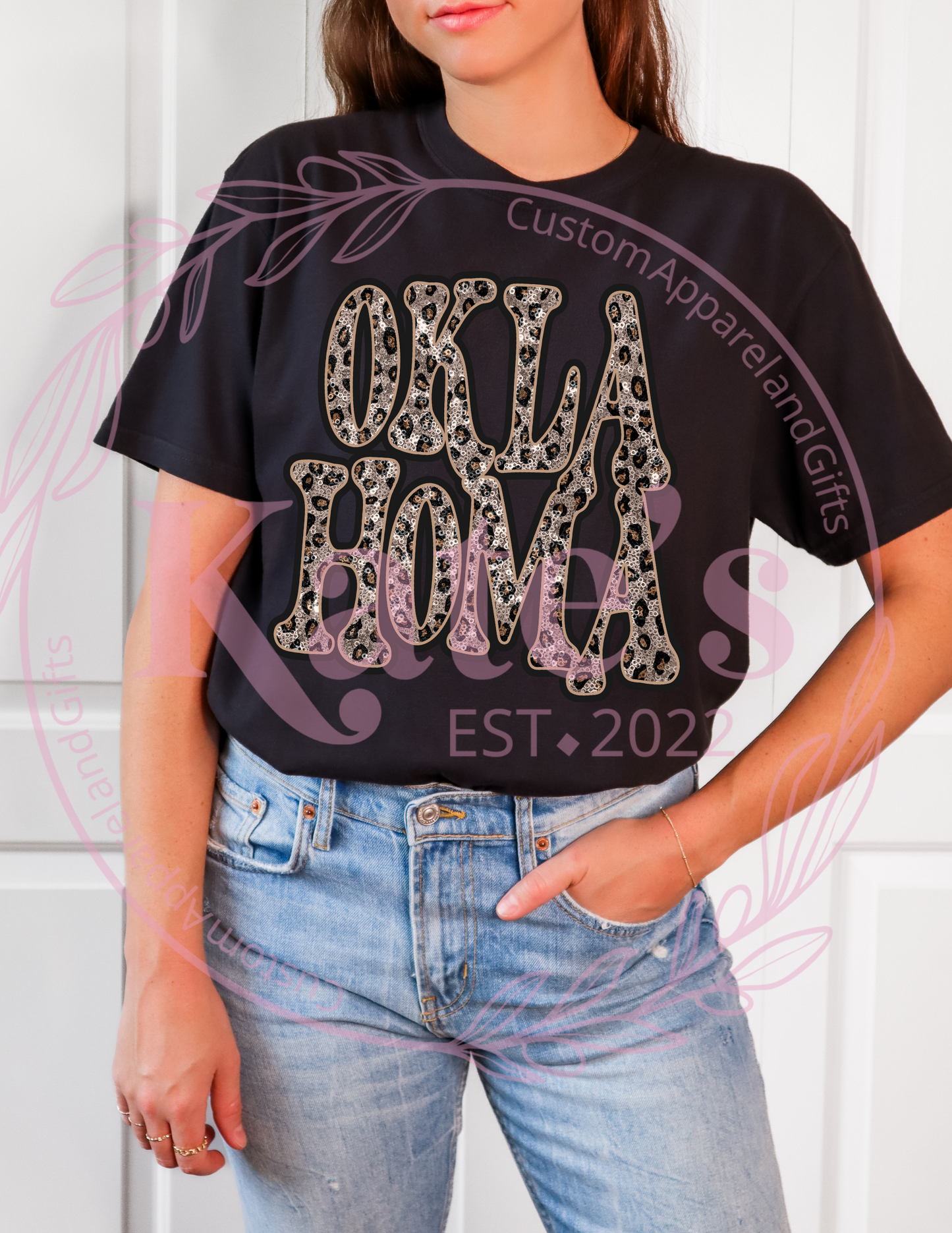 Sequin Cheetah Oklahoma Shirt