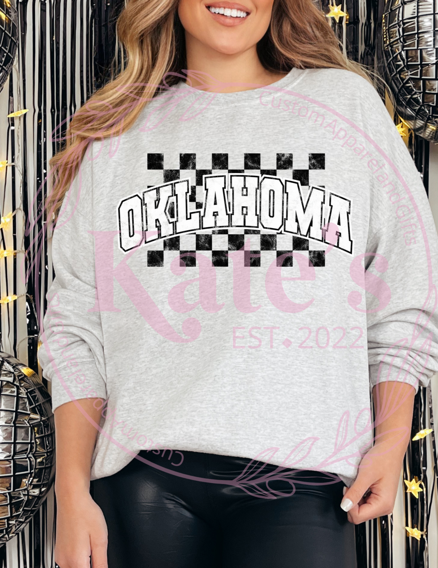 Black Checkered Oklahoma Shirt