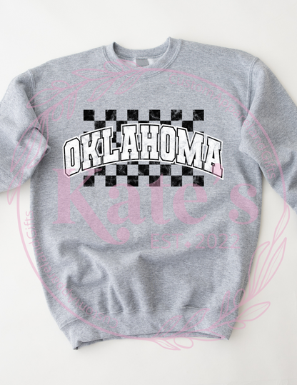 Black Checkered Oklahoma Shirt