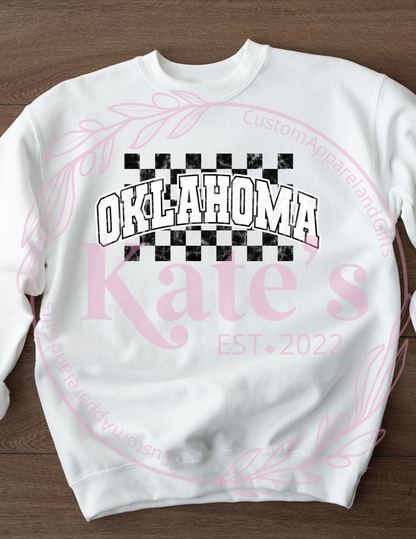 Black Checkered Oklahoma Shirt