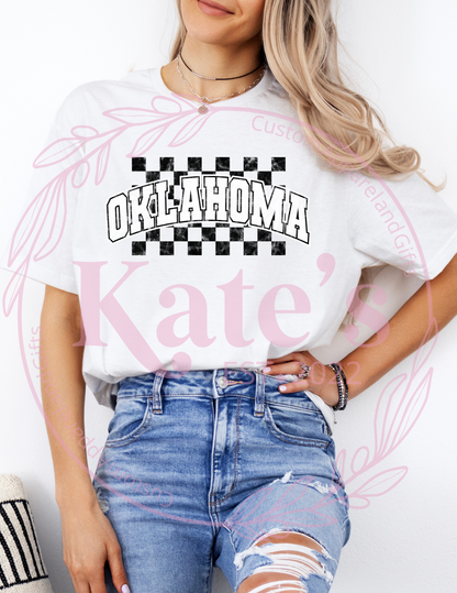 Black Checkered Oklahoma Shirt