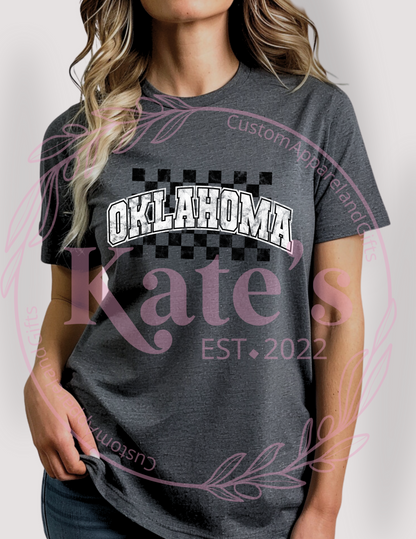 Black Checkered Oklahoma Shirt