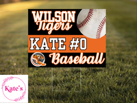 Wilson Tigers Baseball Yard Sign