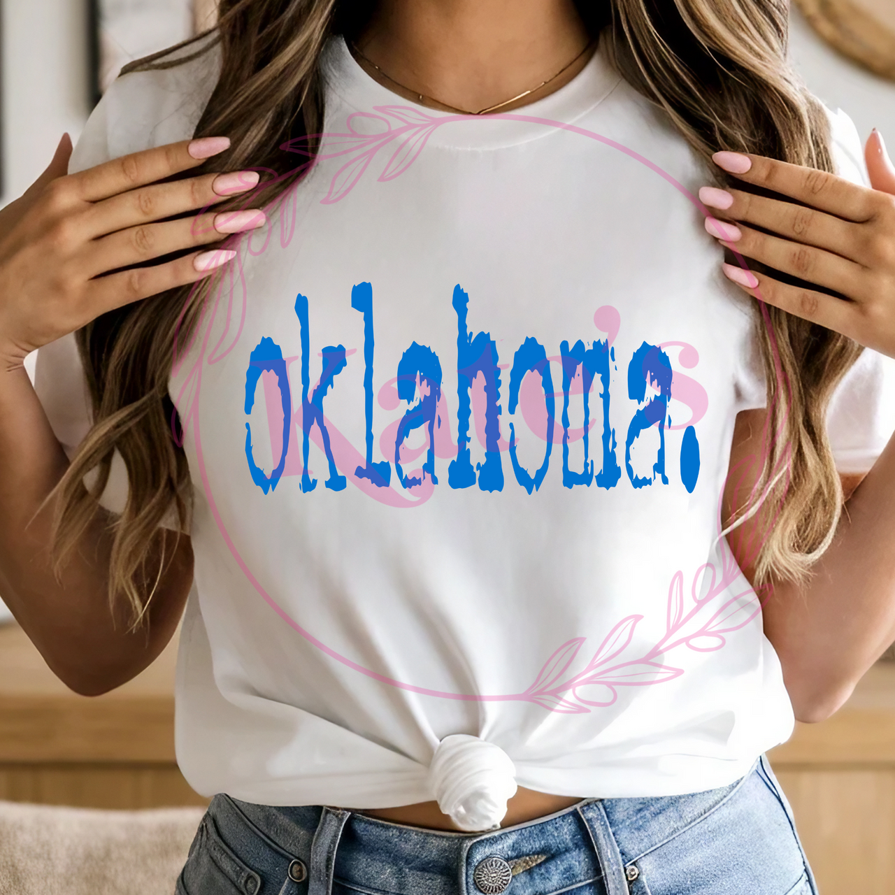 Oklahoma Blue Typography Shirt