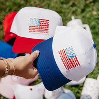 American Flag Two-Toned Hat