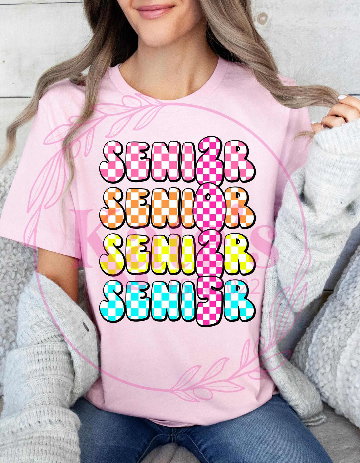 Checkered Senior 2025 Shirt