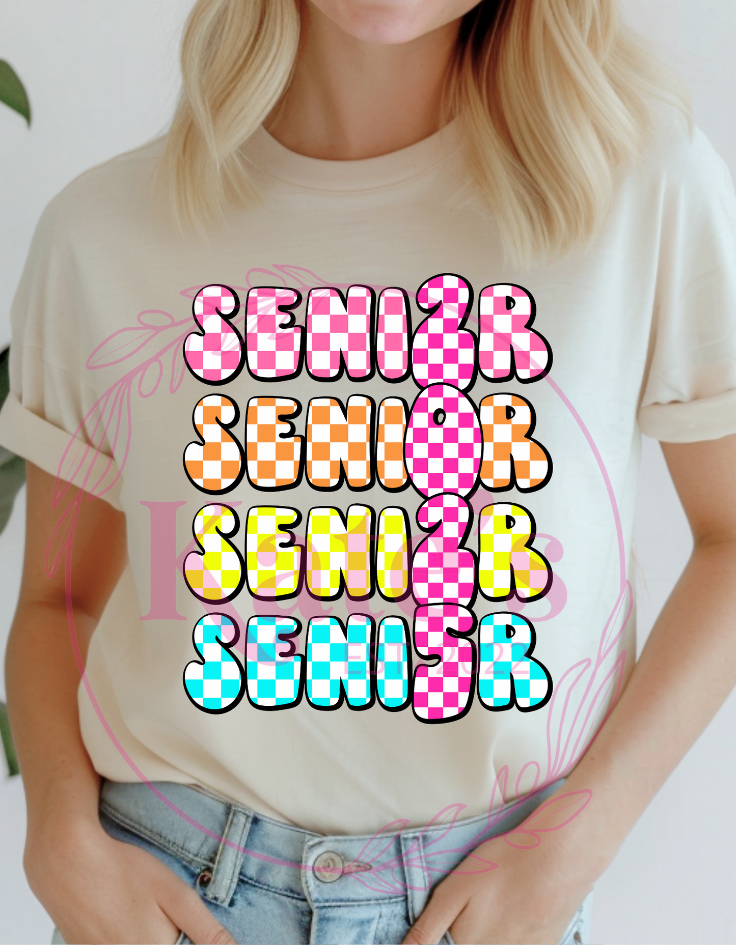 Checkered Senior 2025 Shirt