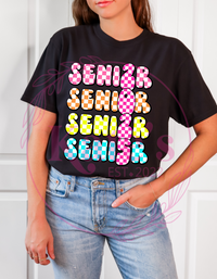 Checkered Senior 2025 Shirt