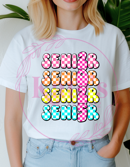 Checkered Senior 2025 Shirt