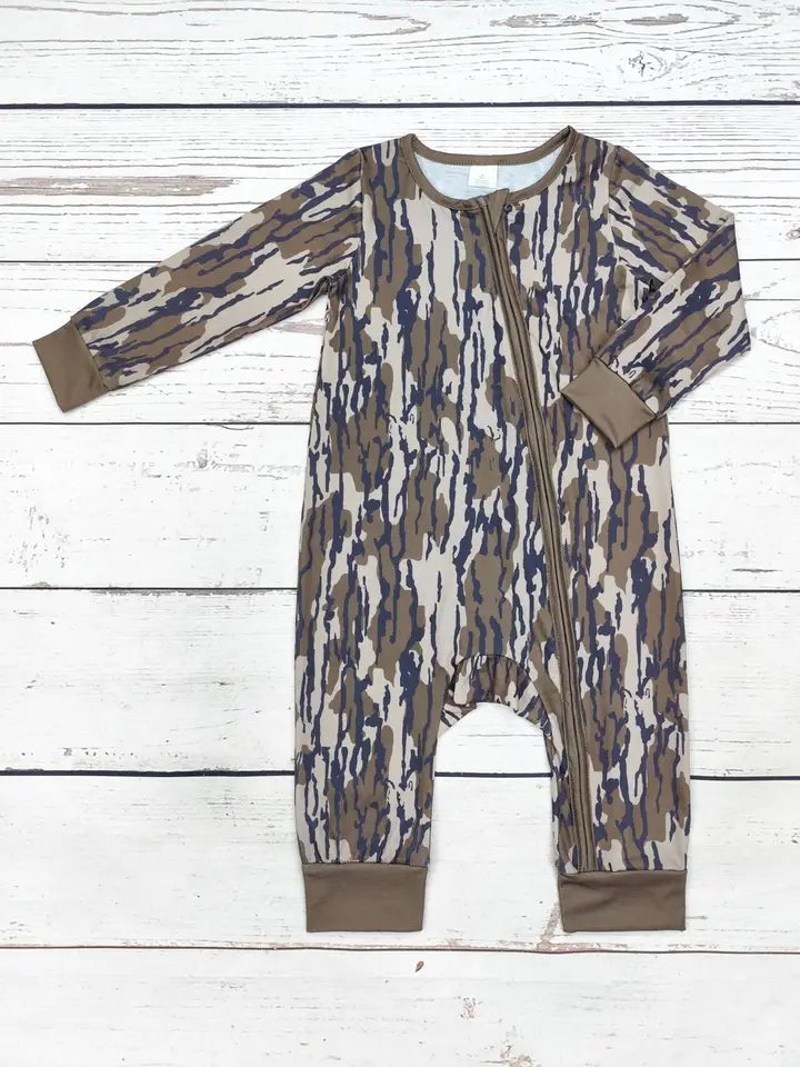 Baby Dark Camo Zip Sleeper