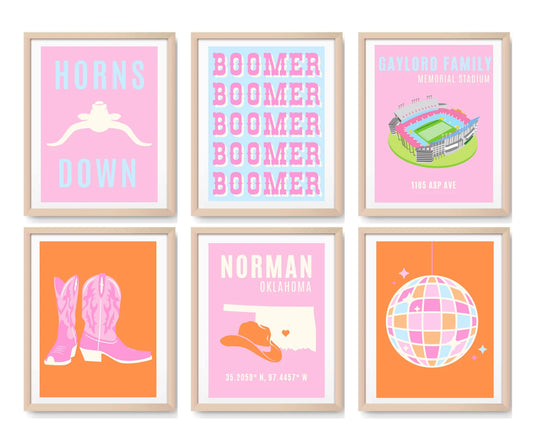Pastel OU College Wall Decor