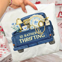 I'd Rather Be Thrifting Blue Truck Shirt