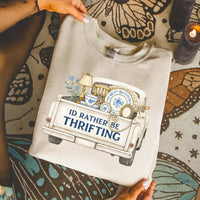 I'd Rather Be Thrifting White Truck Shirt