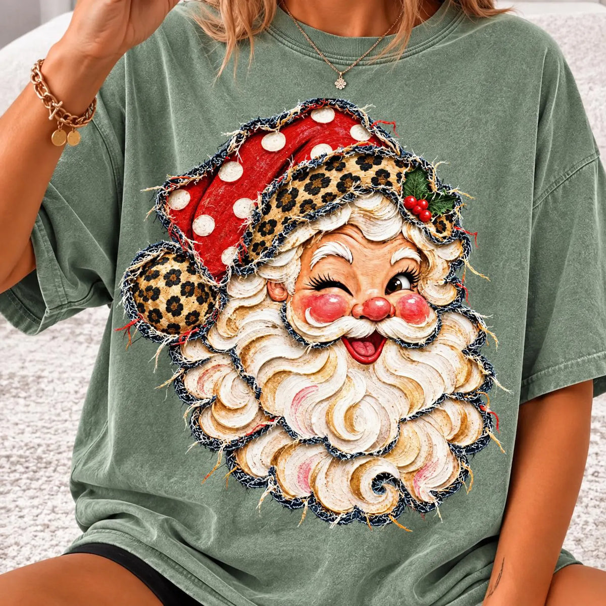 Cheetah Vintage Santa *OCT SALE*
