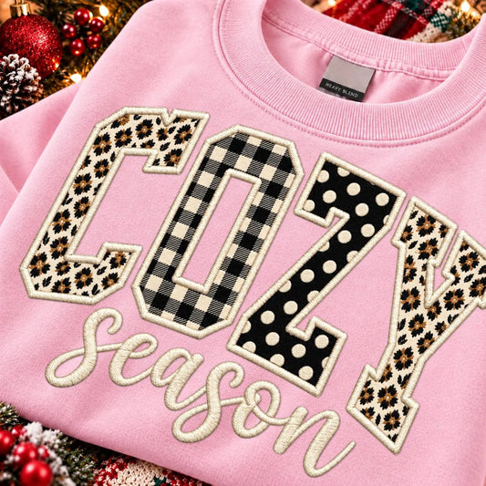 Faux Embroidered Cozy Season *OCT SALE*