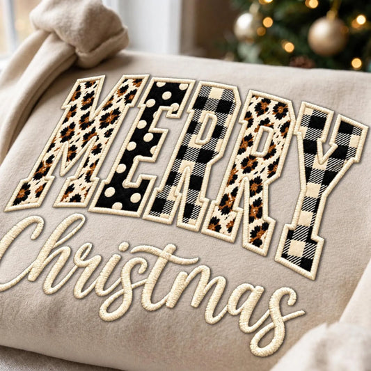 Faux Embroidery Merry Christmas *OCT SALE*