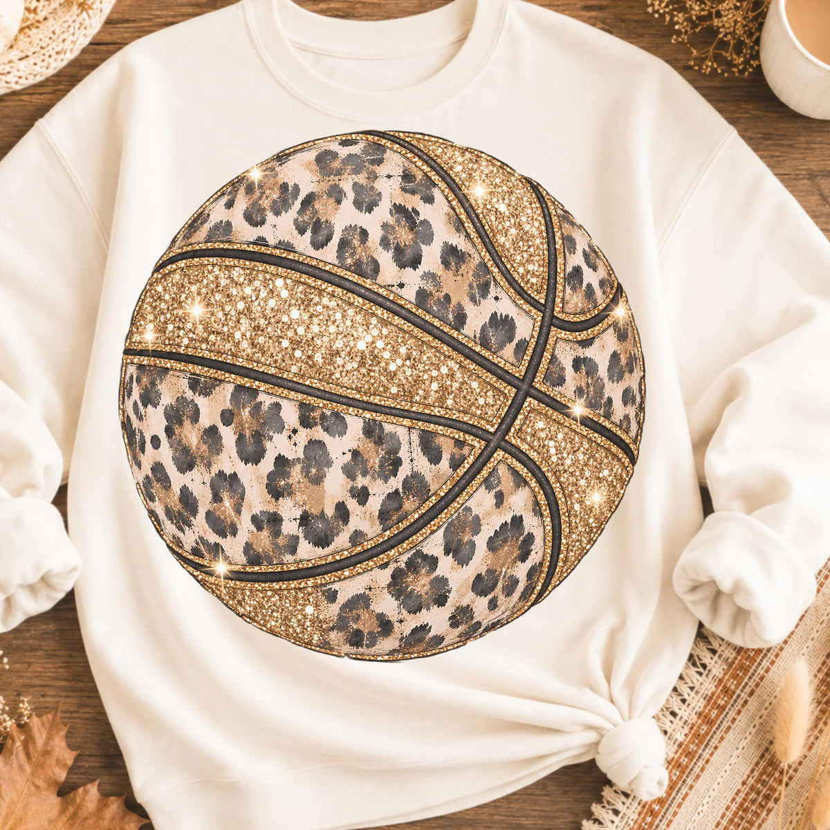 Cheetah and Gold Basketball *OCT SALE*