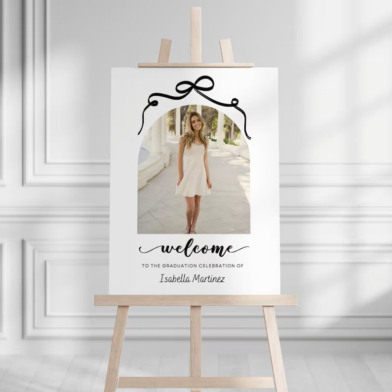 Coquette Bow Graduation 18"x24" Sign