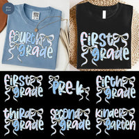 Blue Floral Grade Level T-Shirt *Back to School Sale*
