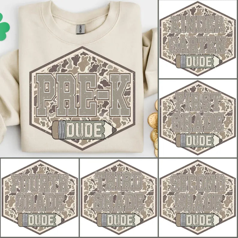 Light Camo Grade Level T-Shirt *Back to School Sale*