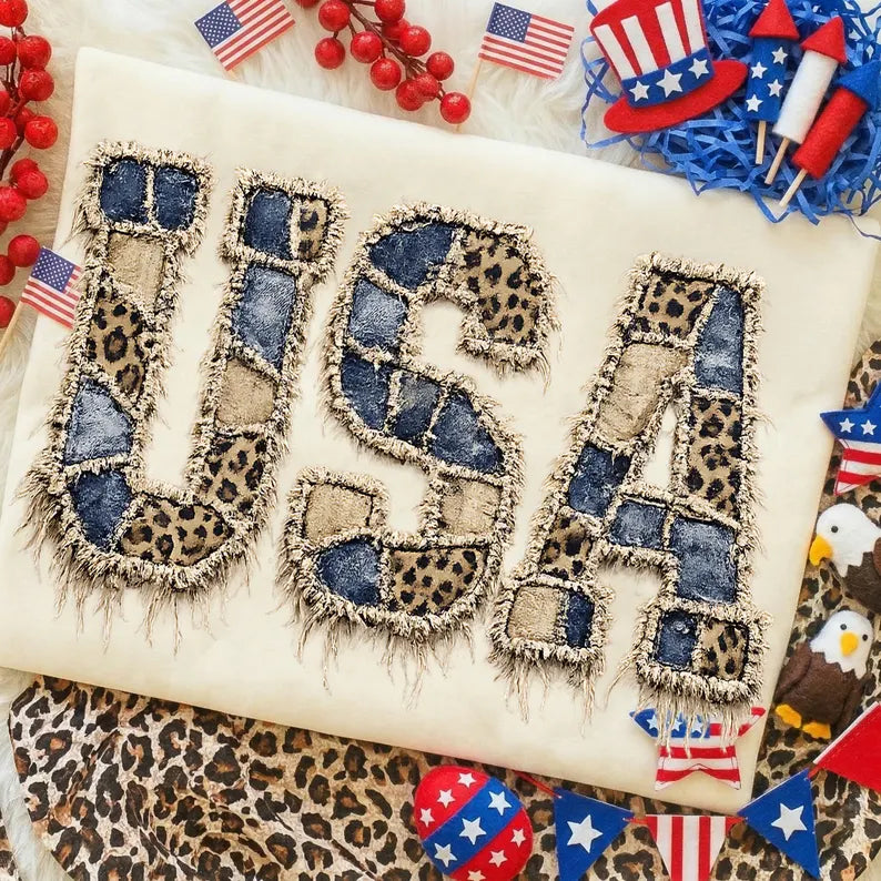 USA Cheetah/Denim *4th of July Sale*