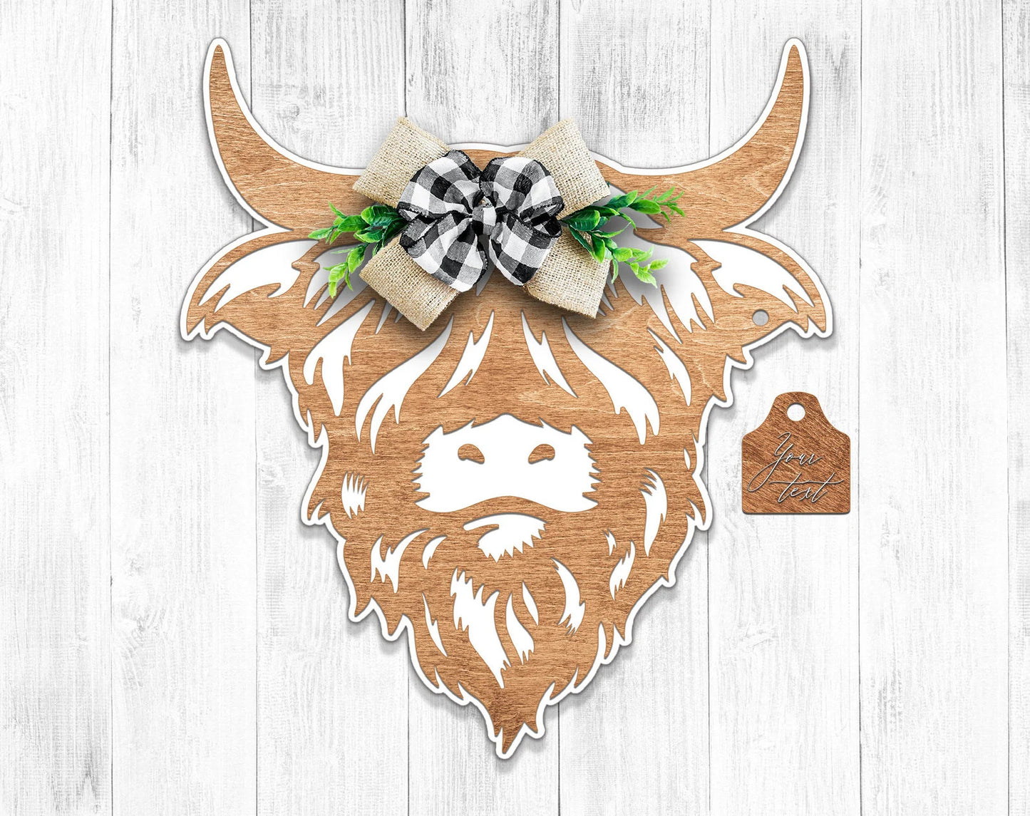 Highland Cow DIY Door/Wall Décor/Door Hanger KIT