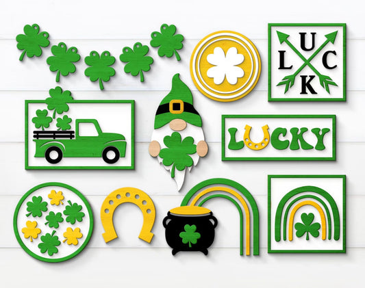 St Patrick's Day Wood Tiered Tray DiY