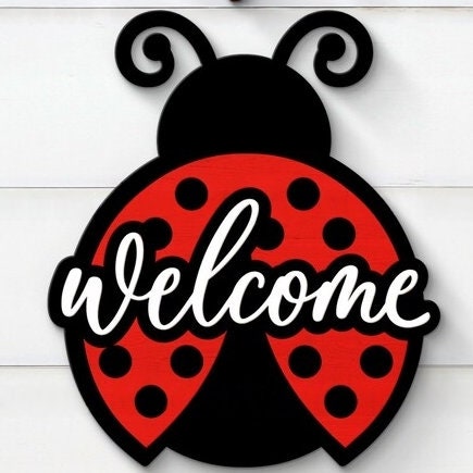 Ladybug Door Hanger DiY