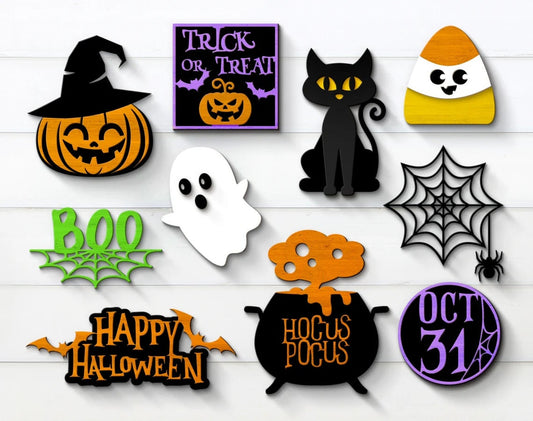 Halloween Wood Tiered Tray DiY