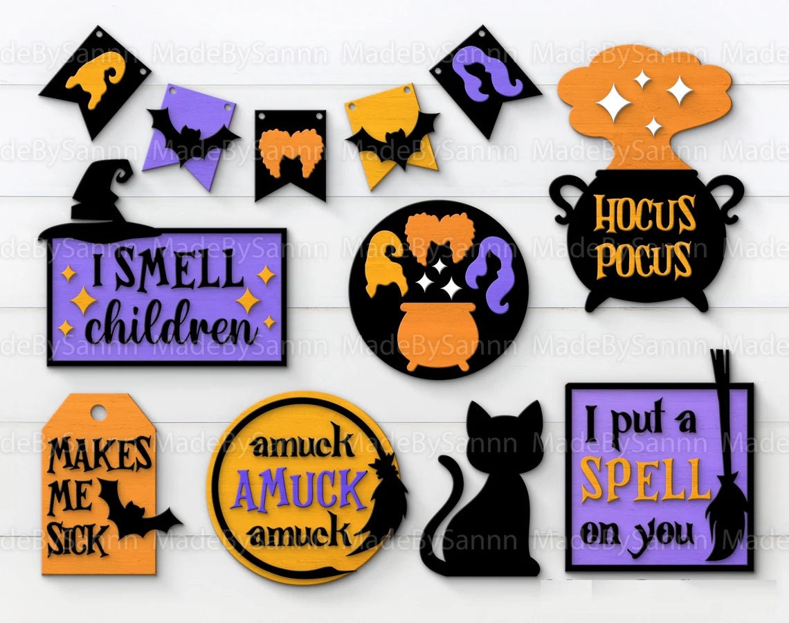 Halloween Wood Tiered Tray DiY