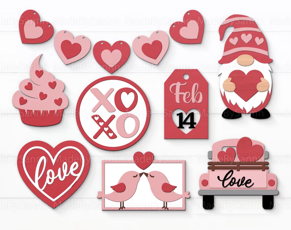 Valentines Wood Tiered Tray DiY