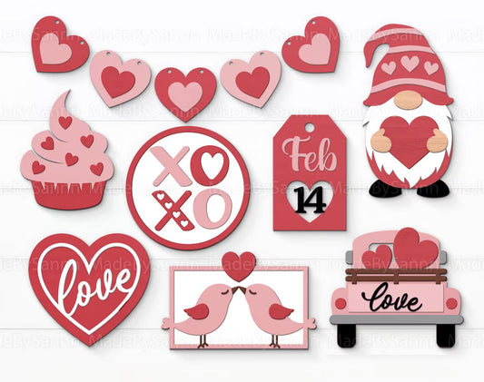 Valentines Wood Tiered Tray DiY