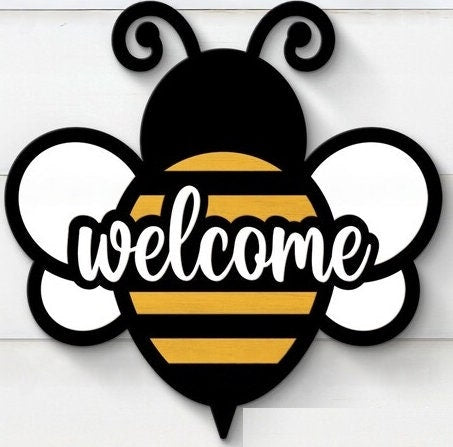 Welcome Bee Door Hanger DiY