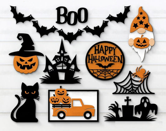 Halloween Wood Tiered Tray DiY