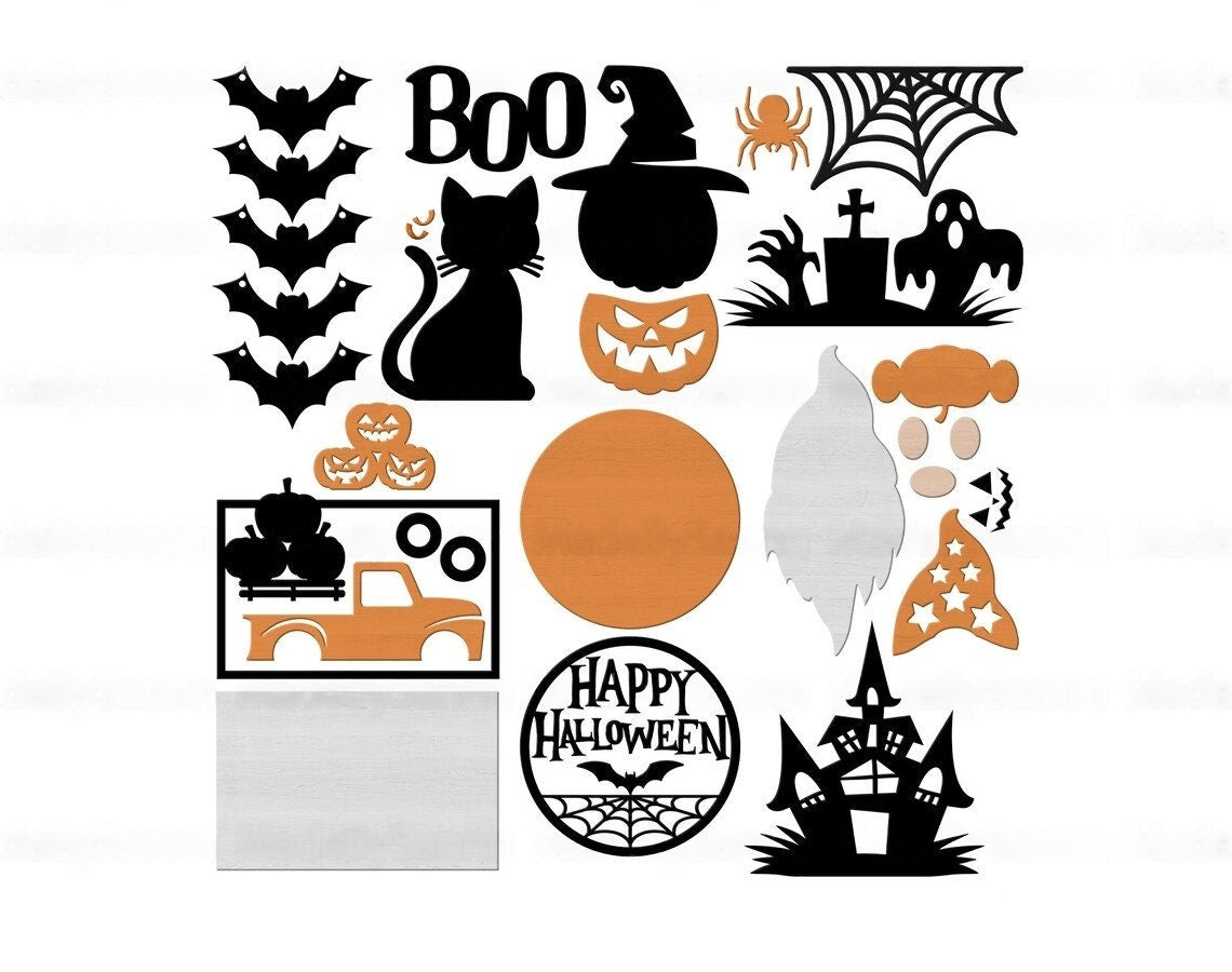 Halloween Wood Tiered Tray DiY