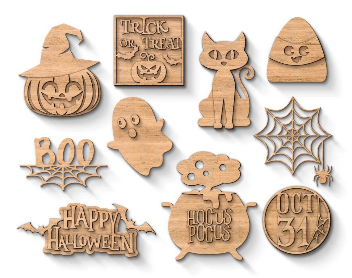 Halloween Wood Tiered Tray DiY