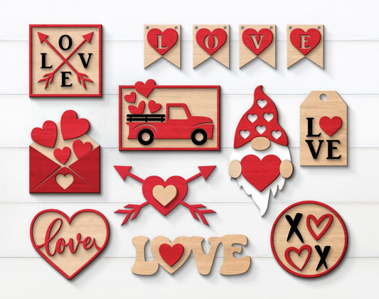 Valentines Wood Tiered Tray DiY