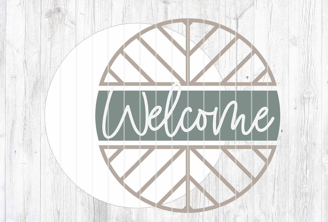 Chevron Welcome Door Hanger DiY