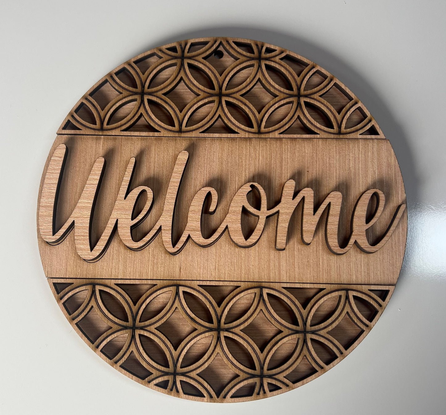 Welcome Geometric Door Hanger DiY
