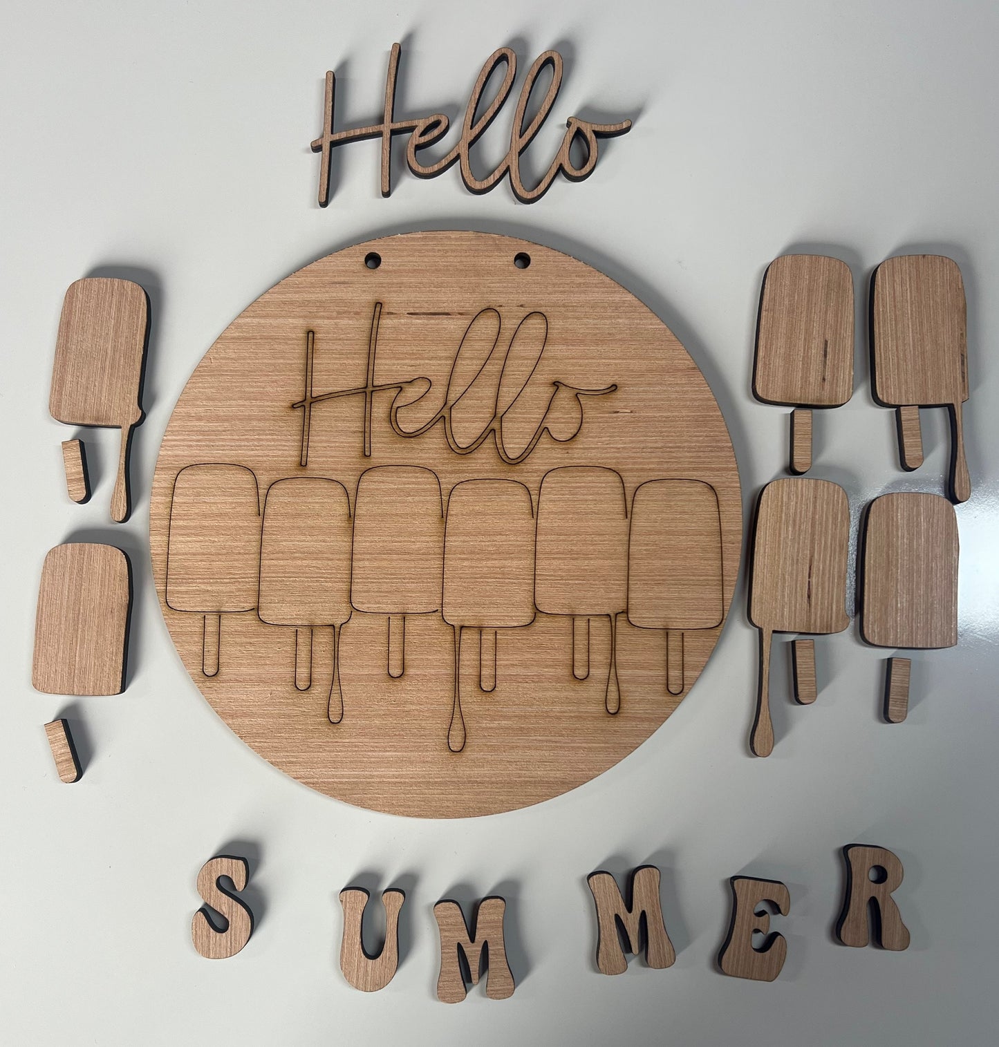 Hello Summer Popsicle Door Hanger DiY